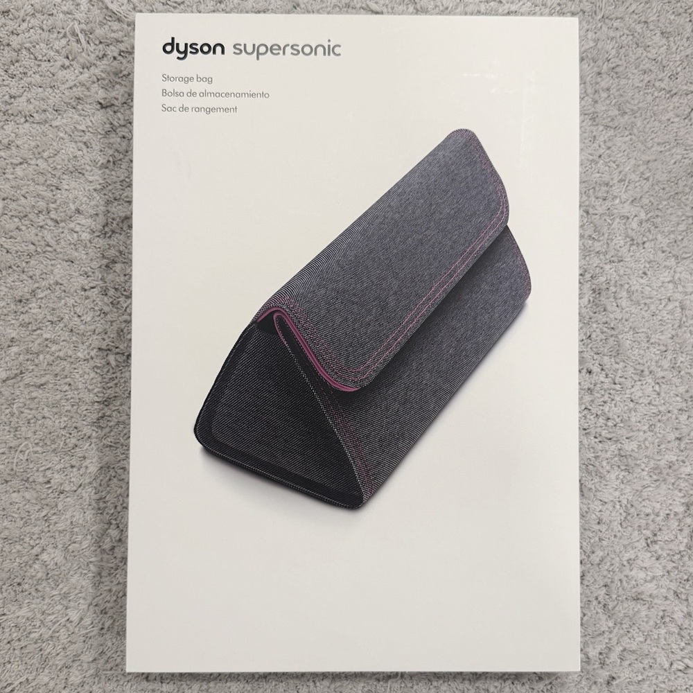 Dyson Hair Care Storage Travel Bag Limited Edition Grey and Pink